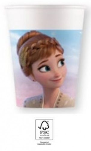 Disney Frozen II Wind Spirit, Disney Jégvarázs papír pohár 8 db-os 200 ml FSC