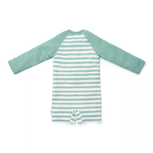 Little Dutch hosszú ujjú úszóoverál Stripes Surf Blue - 74/80