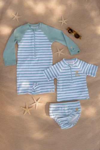 Little Dutch úszópelenka Stripes Surf Blue - 74/80