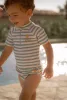 Little Dutch úszópelenka Stripes Surf Blue - 74/80