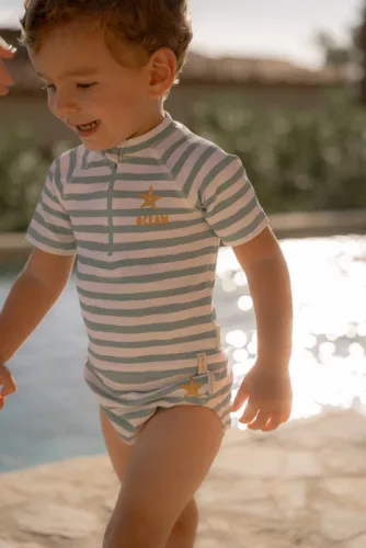 Little Dutch úszópelenka Stripes Surf Blue - 74/80