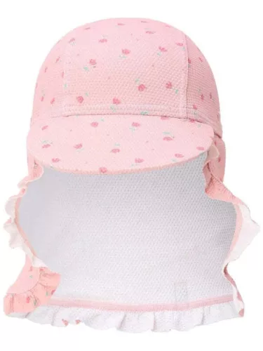 Little Dutch strand sapka Sunny Flowers Blush - 1-es méret