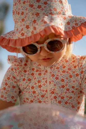 Little Dutch kifordítható strandsapka Sunny Flowers Multi-colour - 1-es méret