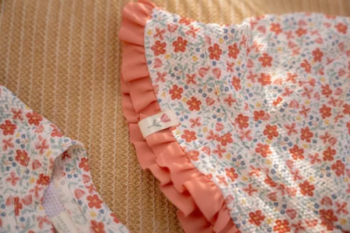 Little Dutch kifordítható strandsapka Sunny Flowers Multi-colour - 1-es méret