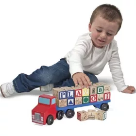  Melissa & Doug 15175  FA KÉSZSÉGFEJLESZTŐ JÁTÉK BETŰSZÁLLÍTÓ TEHERAUTÓ
