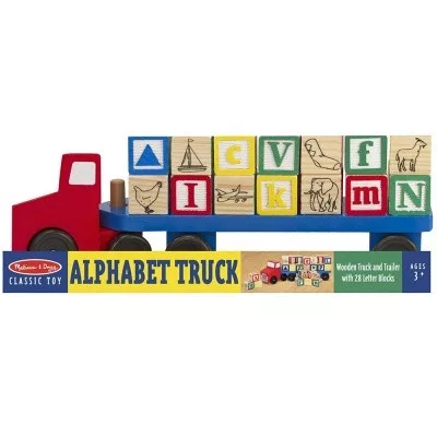 Melissa & Doug 15175  FA KÉSZSÉGFEJLESZTŐ JÁTÉK BETŰSZÁLLÍTÓ TEHERAUTÓ