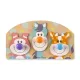 Melissa & Doug 3440 Bébi és tipegő fajátékok Óriás puzzle gombbal farm állatai