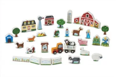 Melissa & Doug 4800 Fa építőjáték Farm és traktor
