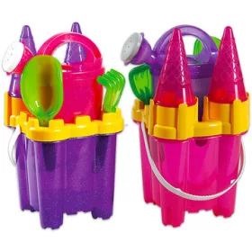 Csillogó homokvár készlet kannával - több színben