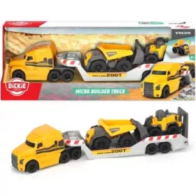   Dickie Volvo: óriás gépszállító kamion - 2 munkagéppel, 32 cm