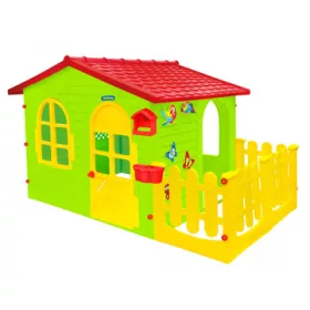 Mochtoys: Kerti házikó kerítéssel - zöld