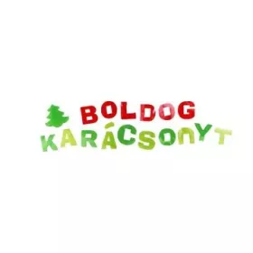 Boldog karácsonyt feliratú zselés ablakdísz