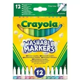   Crayola: Lemosható, vékonyhegyű filctoll készlet - 12 db-os