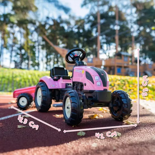 Falk: Country Star traktor pótkocsival - rózsaszín