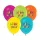 Happy Birthday feliratos, csillagos luficsomag, 30 cm - 5 db