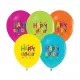 Happy Birthday feliratos, csillagos luficsomag, 30 cm - 5 db