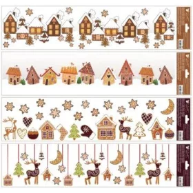   Mézeskalács házak és függő díszek matricacsomag, 64 x 15 cm - többféle