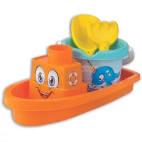 Homokozó készlet hajóval – Tengeri állatok, 35 cm