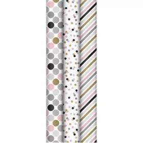   Csíkos és pöttyös tekercses csomagolópapír - 70 x 200 cm, többféle