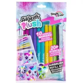   Airbrush Plush: Style 4 Ever utántöltő filctoll készlet - 10 db-os