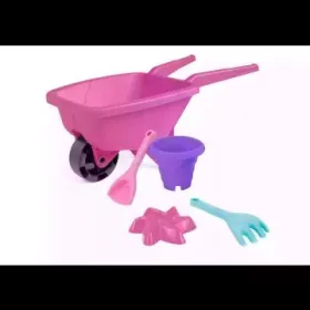 Wader: Talicska homokozó készlettel - rózsaszín