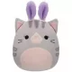 Squishmallows: Tally, a szürke cica plüss nyuszifülekkel - 20 cm