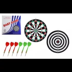 Kétoldalas darts tábla - 38 cm, 6 db nyíllal