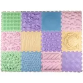   Ortho Puzzle: Ortopédiai masszázs szőnyeg szett, 12 db-os – Macaroons