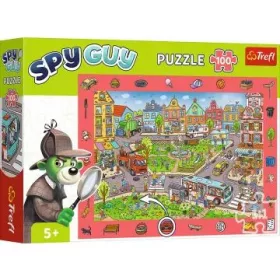   Trefl: Spy Guy Kisvárosi nyomozós képkereső puzzle - 100 darabos