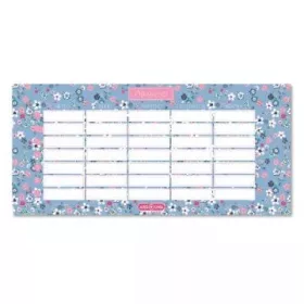 Pearl Blossom Blue: Egylapos virágmintás órarend