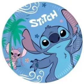   Lilo&Stitch: Stitch és Angel mintás papírtányér, 23 cm - 8 db-os