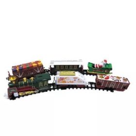 Karácsonyi gőzmozdony szett Mikulás figurával - 30 db-os