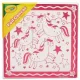 Crayola: Fóliás vászonkép unikornis mintákkal - 20 x 20 cm