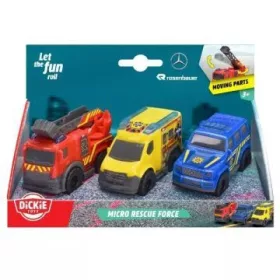   Dickie: Micro Rescue Force - Vészhelyzeti járművek, 1:36, 3 db-os