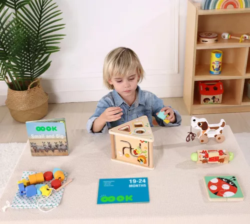 Tooky Toy: Montessori fa oktató játék szett - 25 db-os