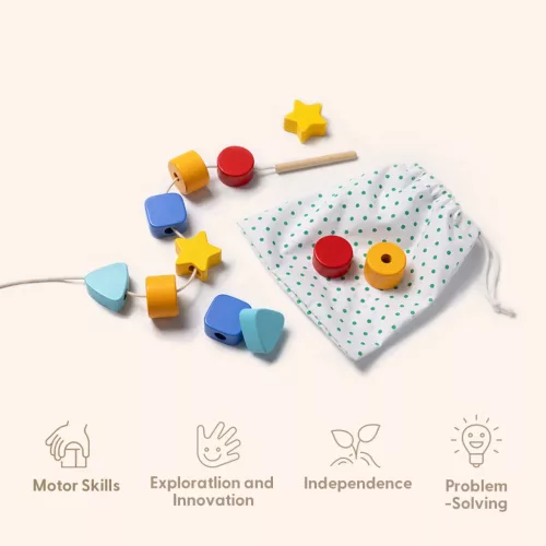 Tooky Toy: Montessori fa oktató játék szett - 25 db-os