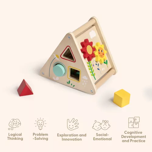 Tooky Toy: Montessori fa oktató játék szett - 25 db-os