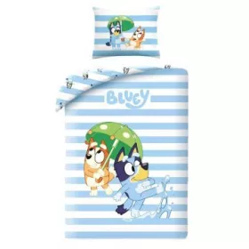 Bluey: Csíkos ágynemű garnitúra, pamut – 140 x 200 cm