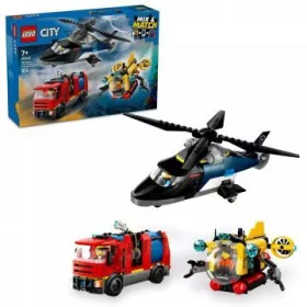   LEGO City Helikopter, Tűzoltóautó és Tengeralattjáró 3 az 1-ben Építőszett 60462