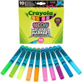   Crayola Washable Markers: Lemosható, neon színű filctollkészlet - 10 db-os