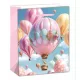 Hőlégballon mintás ajándéktasak - 18 x 23 cm