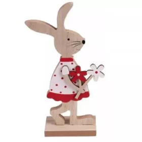 Fa nyuszi figura dekoráció, 18 cm - többféle