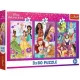 Trefl: Disney hercegnő barátnők - 3 x 80 darabos puzzle