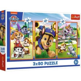Trefl: Mancsasztikus csapat - 3 x 80 darabos puzzle