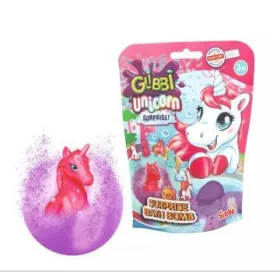 Glibbi: Meglepetés fürdőbomba unikornis figurával