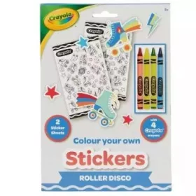   Crayola: Színezhető matricakészlet zsírkrétával - Roller Disco