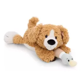 Nici: Plüss kutyus és kacsa, barna, fekvő - 30 cm