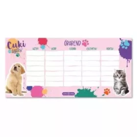 Cuki állatok: Egylapos órarend