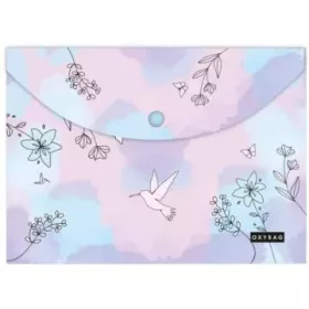 Kolibri mintás műanyag irattartó tasak, patentos - A4