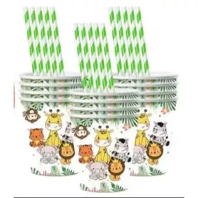 Dzsungel mintás papír pohár készlet - 10 db-os